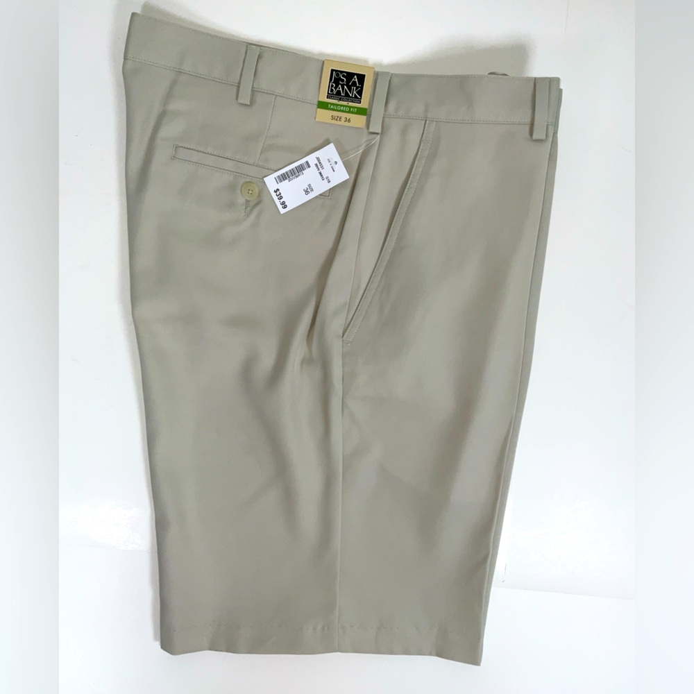 NWT Men’s Jos. A. Bank‎ Classic Collection Tailored Fit Dress Shorts Tan 36 X 10